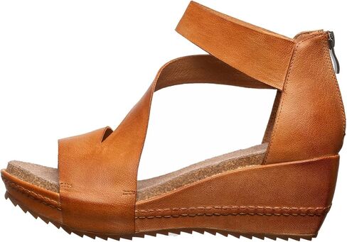 Antelope Women's Davi 39 Tan Leather Wedge Sandals in Kuwait