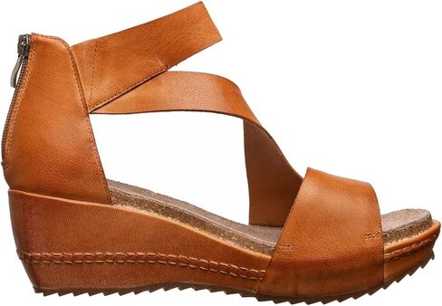 Antelope Women's Davi 39 Tan Leather Wedge Sandals in Kuwait