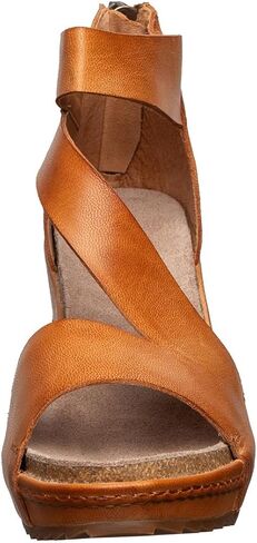 Antelope Women's Davi 39 Tan Leather Wedge Sandals in Kuwait