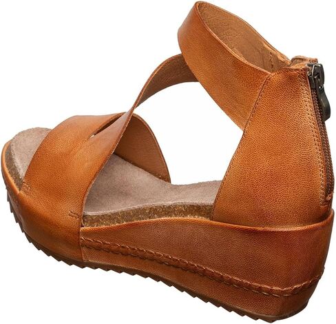 Antelope Women's Davi 39 Tan Leather Wedge Sandals in Kuwait