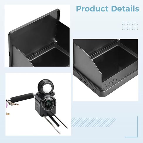 Fishing Camera Underwater, 4.3 Inch (10.9 Cm) LCD Monitor with Portable Video Fish Finder, Waterproof Camera, Octagonal Circle, Night Vision, 49.21 Ft (15 Meters) Cable, Hands-Free Bracket in Kuwait