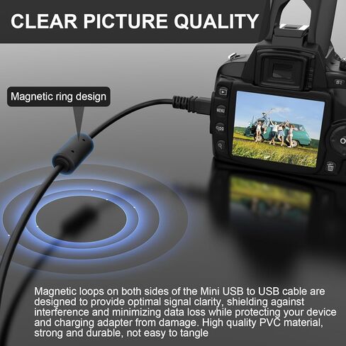UC-E6 USB Cable Compatible with Nikon D3200 D3300 D3400 D5000 D5200 D5300 D5500 D7100 D7200 D750, Coolpix B500 L330 L340 L620 L820 P500 P510 S01 S3000 S3100 S6000 S6300 S8100 AW100 Camera, 4.9ft in Kuwait