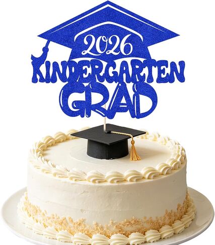 Kindergarten Grad 2025 Graduation Cake Topper-Congrats Grad,2025 Preschool Graduation Party Decor (blue) in Saudi Arabia