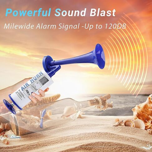 Air Horn, Handheld Loud Air Horns 120DB Noise Makers for Sporting Events, Aluminum Super Loud Football Noise Maker Marine Signal Safety Alarm Horn for Boating, Hiking, Sports Events, Birthday Parties in Saudi Arabia
