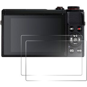 2PCS Screen Protector Compatible with Canon SX740 HS SX730 HS Camera, 0.25mm Tempered Glass Film, Ideal for Travel Vlogging Photography Camera Enthusiasts Content Creators, Easy Installation in Kuwait