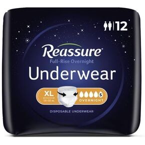 Reassure Full-Rise Overnight Underwear - XL - (58" - 68" Waist) - 48 per case in Kuwait