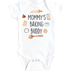 Baking Buddy Baby Boys Girls Clothes Infant Romper Bodysuit One-Piece Funny Cute born Infant Outfit in Kuwait
