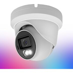 كاميرا قبة أمنية بدقة 8 ميجابكسل 4K PoE IP خارجية، كاميرا IP برجية بالألوان الكاملة مع إضاءة مزدوجة ذكية، محادثة ثنائية الاتجاه، فتحة بطاقة SD، رؤية ليلية 98 قدمًا، زاوية واسعة 110 درجة، اكتشاف الإنسان/المركبة in Kuwait