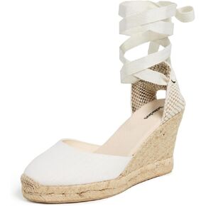Soludos Women's Marseille Wedge Espadrilles, Oasis White, 7.5 Medium US in Saudi Arabia