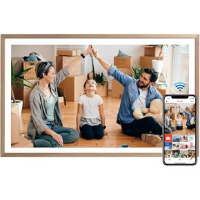 إطار صور رقمي سحابي واي فاي 15.6 بوصة، دقة 1920 * 1080 16:10 HD IPS شاشة تعمل باللمس، مساحة تخزين 32 جيجابايت، شارك صورك ومقاطع الفيديو عبر تطبيق Frameo في أي وقت وفي أي مكان in Kuwait
