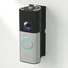 حامل زاوية لجرس الباب قابل للتعديل متوافق مع جرس الباب السلكي R-ing Plus/Pro & Blink Video Doorbell، دعامة تثبيت زاوية 0-45 درجة، حامل باب عالمي يسار/يمين للمنزل والشقة in Kuwait