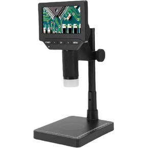 مجهر رقمي، شاشة LCD 4.3 بوصة، مجهر USB تكبير 1000x، 6 مصابيح LED قابلة للتعديل وتسجيل عالي الدقة لإصلاح الإلكترونيات in Kuwait