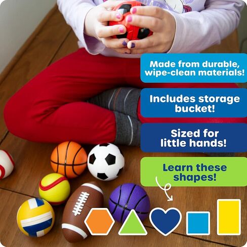 مصادر التعلم Snap-n-Learn Sports Shapers - ألعاب المهارات الحركية الدقيقة للأطفال الصغار، لعبة مطابقة ما قبل المدرسة، مهارات الفرز والتعرف على الألوان، سلة حسية، هدايا عيد ميلاد للبنين والبنات in Kuwait