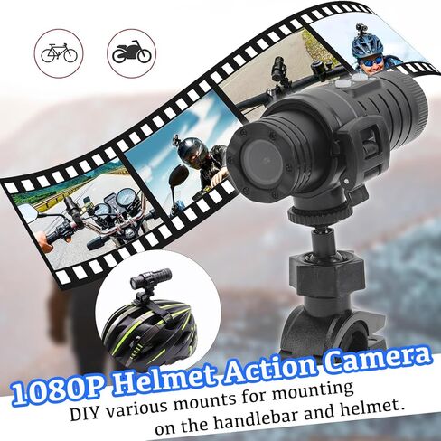 Motorcycle Helmet Camera, HD 1080P Bike Video Camera, Motorbike Helmet Camera, Outdoor Sports Mini Action Camera for Cars Bicycle Motorbike Shooting Riding Skiing (64, GB) in Kuwait