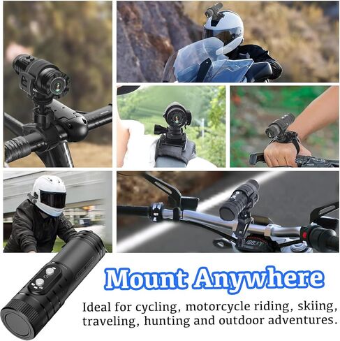 Motorcycle Helmet Camera, HD 1080P Bike Video Camera, Motorbike Helmet Camera, Outdoor Sports Mini Action Camera for Cars Bicycle Motorbike Shooting Riding Skiing (64, GB) in Kuwait