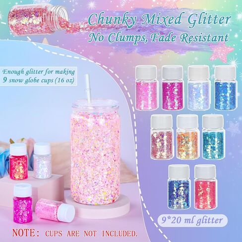 مجموعة أدوات العمل اليدوية من Snow Globe Tumbler، أدوات يدوية لأكواب Snow Globe، مجموعة أدوات يدوية أيضًا، الأكواب غير متضمنة in Kuwait