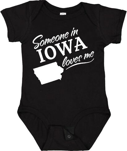 inktastic Someone in Iowa Loves Me Baby Bodysuit in Saudi Arabia