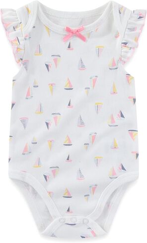 Sperry Baby Girls 2 Pack Interlock Bodysuit with Sailboat Rattle for Newborn and Infant in Kuwait