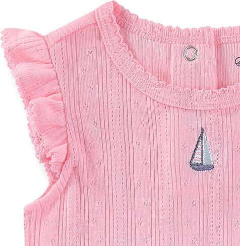Sperry Baby Girls 2 Pack Interlock Bodysuit with Sailboat Rattle for Newborn and Infant in Kuwait