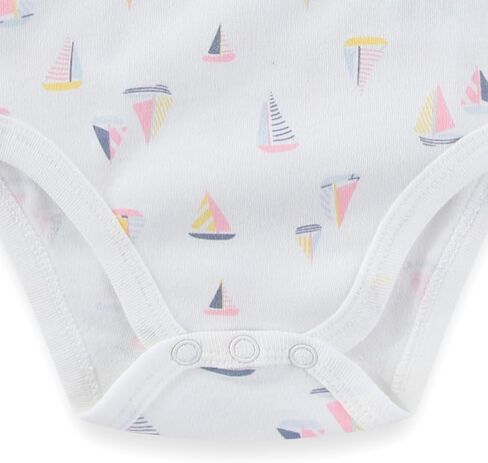 Sperry Baby Girls 2 Pack Interlock Bodysuit with Sailboat Rattle for Newborn and Infant in Kuwait