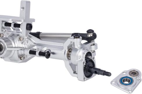 +10mm Diamond CNC Portal Axles with Lay Down Servo Mount & Links for 1/18 RC Crawler TRX4M Axle Upgrade Parts (Black-1Set) in Saudi Arabia