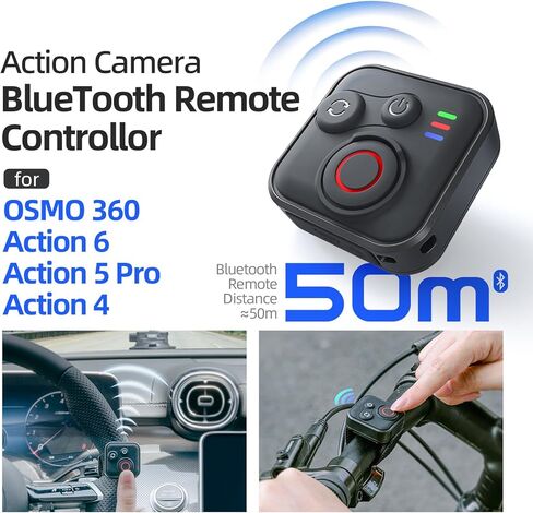 جهاز تحكم لاسلكي متوافق مع DJI Osmo Action 6/5 Pro/4، للتحكم بالبلوتوث والتشغيل المقاوم للماء in Kuwait