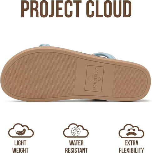 Project Cloud Sandals Women Dressy with Plush & Soft Insole - Non-Slip Strappy Sandals For Women 2026 - Lightweight Slides for Women Footwear - Stylish Womens Sandals (FLOAT,SBLVLEA,7M) in Kuwait