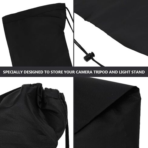 5pcs Tripod Carrying Case Set with Heavy Duty Nylon Material, Light Stand Organizer Pouch for Photography Lighting Equipment, Portable Camera Tripod Storage Bag for Travel in Kuwait