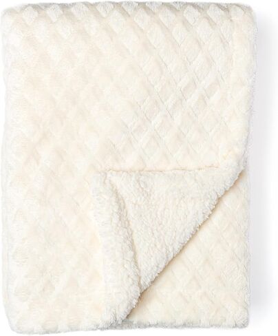 Diamond Plush Sherpa Baby Blanket (Pink) in Saudi Arabia