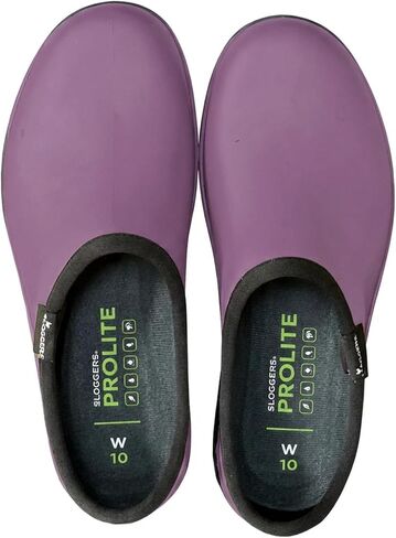 Sloggers ProLite Women’s Garden & Work Slip-On Shoes – 25% Lighter Waterproof Comfort Clogs with All-Day Insoles, UV Protection, Arch Support & Deep-Lug Traction – Made in USA with US & Imported Parts in Saudi Arabia