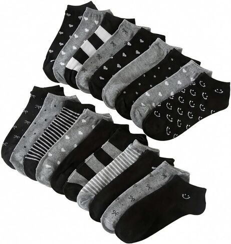 Baby Socks, 10 Pairs Toddler Socks 4t-5t Soft Cotton Ankle Infant Hosiery, Striped Heart Patterned Low Cut Boy Girl Stockings For Girls 3-7 Years Old Daily School Wear in Kuwait