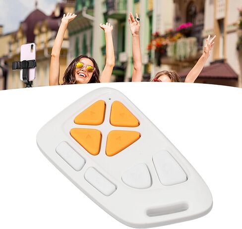 Camera Shutter Video Scrolling Clicker with Mute Key for Smartphones Tablets, Phone Remote Control, Remote Page Turner (White) in Saudi Arabia