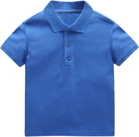 Toddler Boys Girls Classic Polo Shirt Short Sleeve T-Shirt Tops Solid Basic Button Up Uniform Baby Clothes Unisex in Saudi Arabia