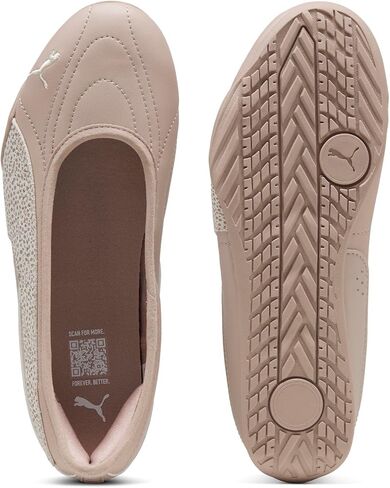حذاء نسائي من PUMA Catch Soleil Ballerina Topcat Trainers - Rose Latte Frosted Ivory PUMA Gold، 8 in Kuwait