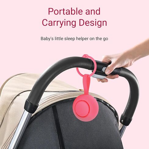 Jaroco Portable Baby Sound Machine [White Noise for Babies Kids Adults][Sleep Soother][12 Soothing Sounds] 15 Hours Battery Life, Registry Gift,Shower,Clips on Baby Stroller Rose in Saudi Arabia