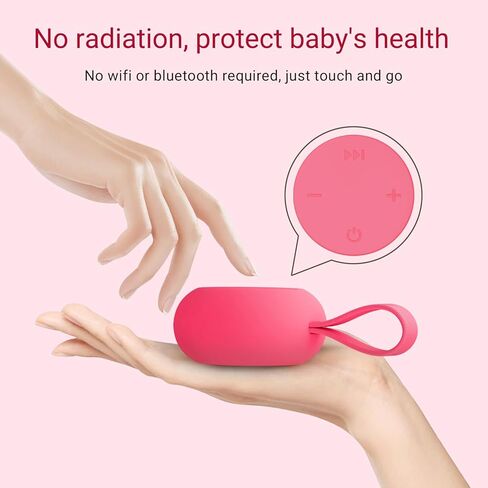 Jaroco Portable Baby Sound Machine [White Noise for Babies Kids Adults][Sleep Soother][12 Soothing Sounds] 15 Hours Battery Life, Registry Gift,Shower,Clips on Baby Stroller Rose in Saudi Arabia