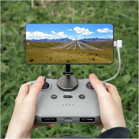 Compatible for DJI RC-N1/2/3 Magnetic Phone Mount, Quick Adsorption 360° Rotate Foldable Bracket Stand for Remote Controller in Kuwait