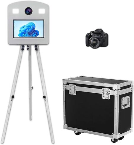 Mirror Photo Booth with 15.6" Interactive Touch Screen,Retractable Vintage DSLR Mirror Photo Booth with Flight Case,Built-in Mini PC for Events Parties Wedding Rental (Photo Booth Machine) in Saudi Arabia