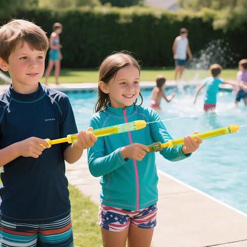 مدافع مائية للأطفال البالغين الصيف فائقة القتال Soaker Blaster Swimming Pool Noodle Beach Sand Outdoor Play لعبة Squirt Water Toys Party Favors (12 عبوة) in Saudi Arabia
