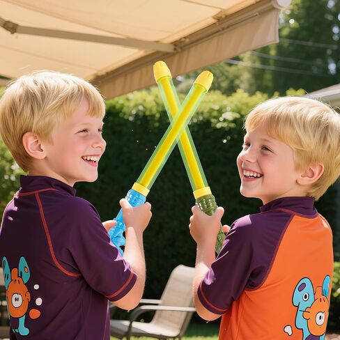 مدافع مائية للأطفال البالغين الصيف فائقة القتال Soaker Blaster Swimming Pool Noodle Beach Sand Outdoor Play لعبة Squirt Water Toys Party Favors (12 عبوة) in Saudi Arabia