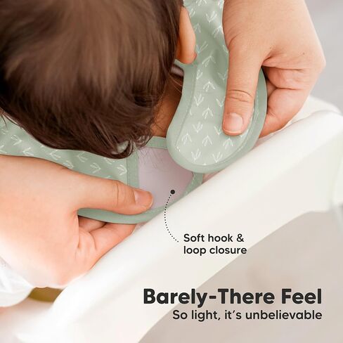 Keababies 3-Pack Waterproof Baby Bibs for Eating and 12-Pack Baby Food Glass Containers - Lightweight Baby Bib with Food Catcher - 4 oz Leak-Proof, Microwavable, Baby Food Storage Container in Kuwait