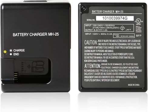 شاحن بطارية MH-25 لبطارية EN-EL15 EN-EL15a EN-EL15b متوافق مع كاميرا Nikon D750 D850 D810 D800 D780 D610 D600 D7200 D7100 D7000 D7500 in Kuwait