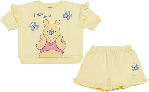 Magic Threadz Disney Clothes Baby Girls 2-Piece Short Set with Tee & Short - Minnie, Pooh, Stitch & Dalmatians Sizes (12M-3T) in Saudi Arabia