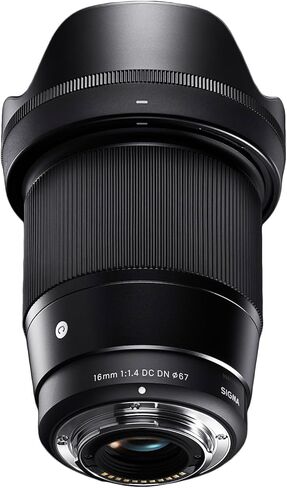 Sigma 16mm f/1.4 Contemporary DC DN Prime APS-C Sensor Multilayer Coating Hybrid AF Lens (Sony E) Bundle with Software Suite and Memory Card (3 Items) in Kuwait