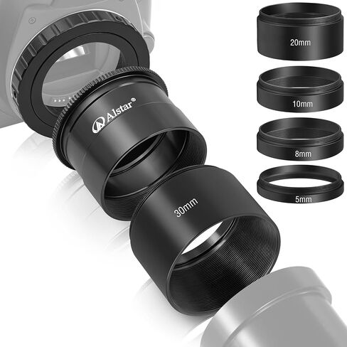 محول تركيب Alstar T2 M42 إلى 2 بوصة لجميع كاميرات Nikon SLR/DSLR - حزمة مع - مجموعة أنبوب تمديد 2 بوصة/M48 in Kuwait
