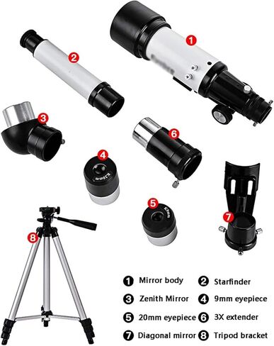 Telescope for s Telescopes Adults Astronomical, Stargazing High-Definition Deep Space Adult Student Beginner, with Tripod, Vie in Kuwait