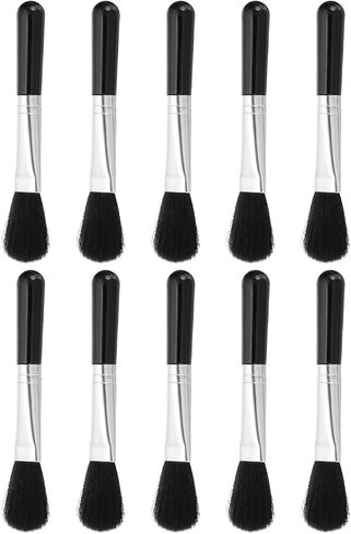 Camera Dusting Brush, Multifunction Cleaning Brush Keyboard Lens Pen Screen Lens Cleaner for Vinyl Records, LP Scan, SLR & Computer Screens,10 Pcs Black in Kuwait