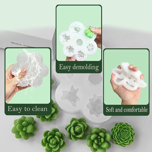 3 Cavity Peony Flower Candle Molds Silicone,3D Flower Mold for Candle Soap Making Epoxy Resin Clay Plaster Crafts Casting Home Decor Handmade Gifts in Saudi Arabia