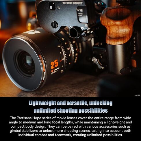 7artisans 25 مم T2.1 إطار عدسة سينما احترافية S35 متوافق مع Fuji X-Mount، لـ FUJIFILM X-S20/X-T5/X-H2/X-T4/X-H2S/X-T3/X-S10 (أسود) in Kuwait