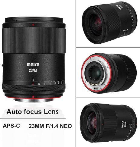 Meike 23mm F1.4 Ultra Wide Angle APS-C Frame Auto Focus Fixed Prime Portrait Lenses for Sony E Mount Mirrorless Cameras ZV-E10 FX30 A6600 A6400 A5000 A5100 A6000 A6100 A6300 A6500 A6700 in Kuwait